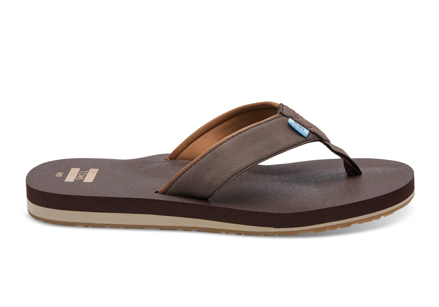 Toms Carilo - Mens Flip Flops - Chocolate Brown - NZ - 473205MVW